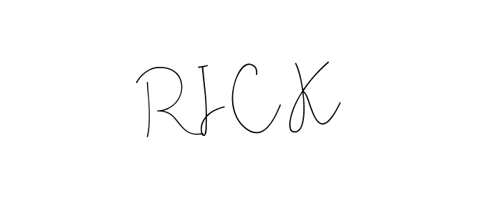 Design your own signature with our free online signature maker. With this signature software, you can create a handwritten (Andilay-7BmLP) signature for name R I C K. R I C K signature style 4 images and pictures png