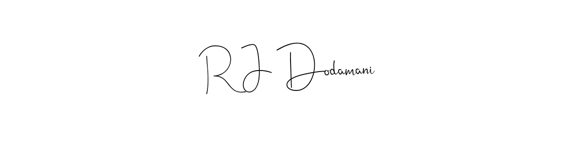 Create a beautiful signature design for name R J Dodamani. With this signature (Andilay-7BmLP) fonts, you can make a handwritten signature for free. R J Dodamani signature style 4 images and pictures png