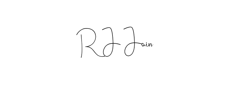 You should practise on your own different ways (Andilay-7BmLP) to write your name (R J Jain) in signature. don't let someone else do it for you. R J Jain signature style 4 images and pictures png