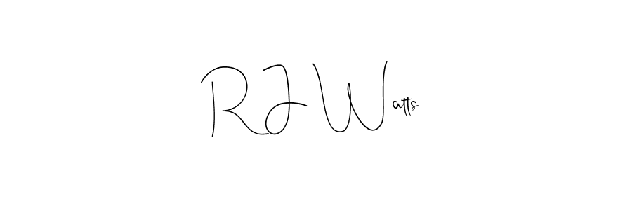 Create a beautiful signature design for name R J Watts. With this signature (Andilay-7BmLP) fonts, you can make a handwritten signature for free. R J Watts signature style 4 images and pictures png