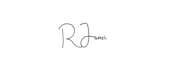 Make a beautiful signature design for name R Jansi. Use this online signature maker to create a handwritten signature for free. R Jansi signature style 4 images and pictures png