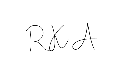 You should practise on your own different ways (Andilay-7BmLP) to write your name (R K A) in signature. don't let someone else do it for you. R K A signature style 4 images and pictures png