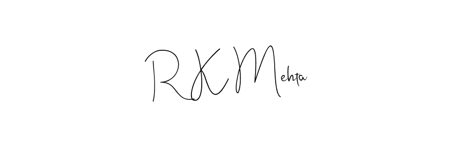 How to make R K Mehta signature? Andilay-7BmLP is a professional autograph style. Create handwritten signature for R K Mehta name. R K Mehta signature style 4 images and pictures png