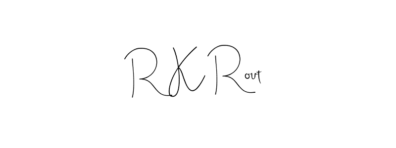 Also You can easily find your signature by using the search form. We will create R K Rout name handwritten signature images for you free of cost using Andilay-7BmLP sign style. R K Rout signature style 4 images and pictures png