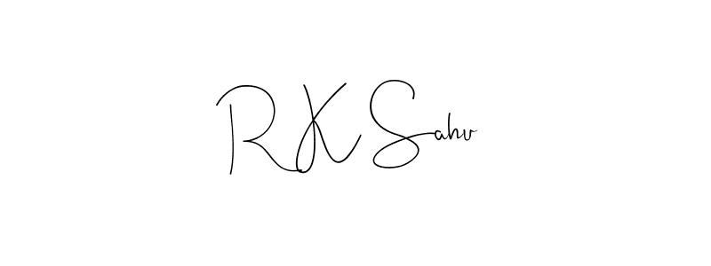 You should practise on your own different ways (Andilay-7BmLP) to write your name (R K Sahu) in signature. don't let someone else do it for you. R K Sahu signature style 4 images and pictures png