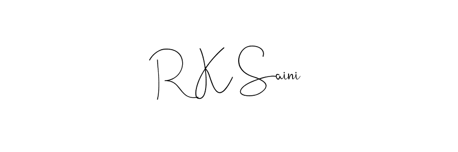 Make a beautiful signature design for name R K Saini. Use this online signature maker to create a handwritten signature for free. R K Saini signature style 4 images and pictures png