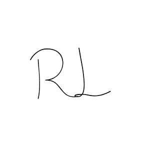 How to make R L signature? Andilay-7BmLP is a professional autograph style. Create handwritten signature for R L name. R L signature style 4 images and pictures png