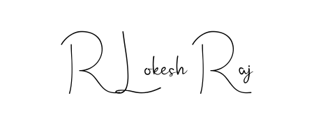 The Andilay-7BmLP font gives name R Lokesh Raj a signature that looks effortless yet distinguished. Download high-res PNG instantly. R Lokesh Raj signature style 4 images and pictures png