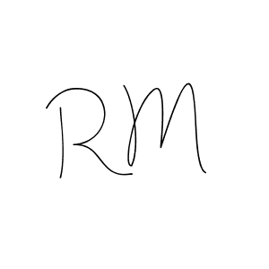 You should practise on your own different ways (Andilay-7BmLP) to write your name (R M) in signature. don't let someone else do it for you. R M signature style 4 images and pictures png