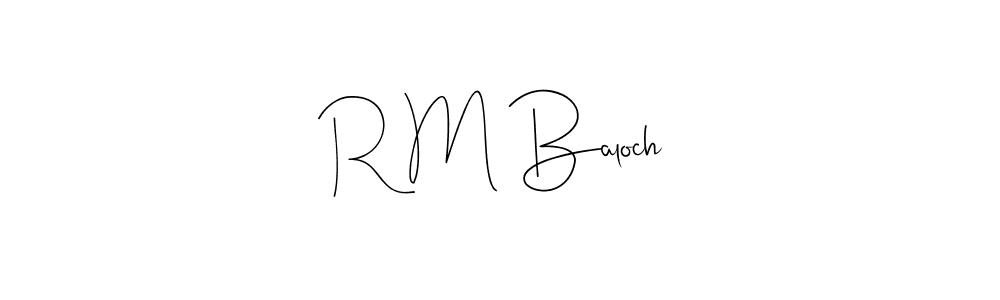 Make a beautiful signature design for name R M Baloch. Use this online signature maker to create a handwritten signature for free. R M Baloch signature style 4 images and pictures png
