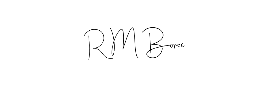 Make a beautiful signature design for name R M Borse. Use this online signature maker to create a handwritten signature for free. R M Borse signature style 4 images and pictures png
