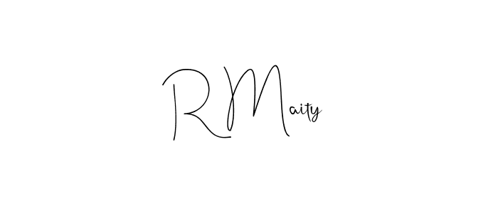 Andilay-7BmLP is a professional signature style that is perfect for those who want to add a touch of class to their signature. It is also a great choice for those who want to make their signature more unique. Get R Maity name to fancy signature for free. R Maity signature style 4 images and pictures png