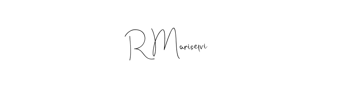 How to make R Mariselvi signature? Andilay-7BmLP is a professional autograph style. Create handwritten signature for R Mariselvi name. R Mariselvi signature style 4 images and pictures png