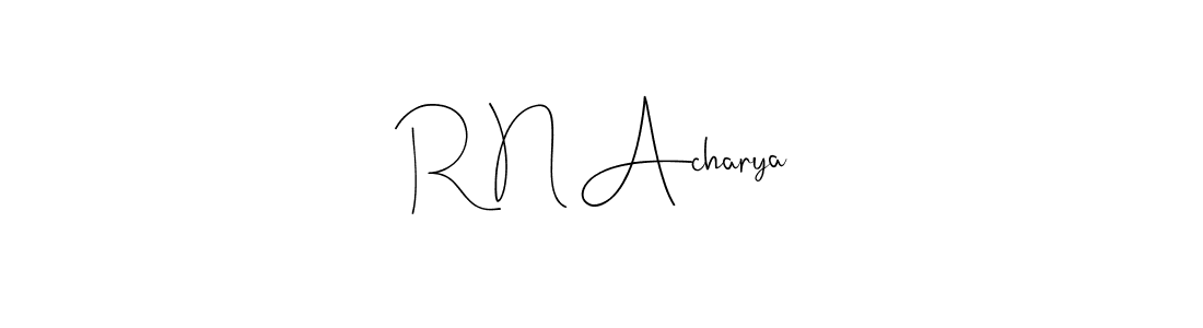 Also You can easily find your signature by using the search form. We will create R N Acharya name handwritten signature images for you free of cost using Andilay-7BmLP sign style. R N Acharya signature style 4 images and pictures png