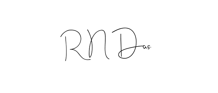 Make a beautiful signature design for name R N Das. With this signature (Andilay-7BmLP) style, you can create a handwritten signature for free. R N Das signature style 4 images and pictures png