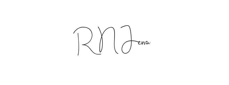 You should practise on your own different ways (Andilay-7BmLP) to write your name (R N Jena) in signature. don't let someone else do it for you. R N Jena signature style 4 images and pictures png