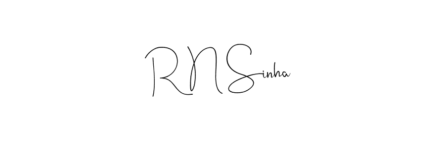 R N Sinha stylish signature style. Best Handwritten Sign (Andilay-7BmLP) for my name. Handwritten Signature Collection Ideas for my name R N Sinha. R N Sinha signature style 4 images and pictures png