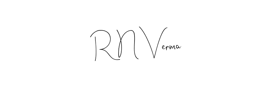 Also You can easily find your signature by using the search form. We will create R N Verma name handwritten signature images for you free of cost using Andilay-7BmLP sign style. R N Verma signature style 4 images and pictures png