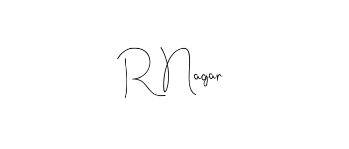 R Nagar stylish signature style. Best Handwritten Sign (Andilay-7BmLP) for my name. Handwritten Signature Collection Ideas for my name R Nagar. R Nagar signature style 4 images and pictures png
