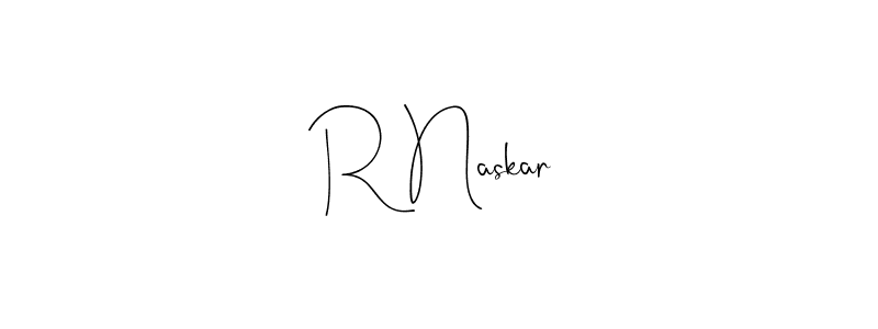 Design your own signature with our free online signature maker. With this signature software, you can create a handwritten (Andilay-7BmLP) signature for name R Naskar. R Naskar signature style 4 images and pictures png