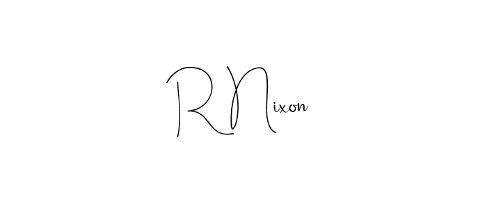 How to make R Nixon name signature. Use Andilay-7BmLP style for creating short signs online. This is the latest handwritten sign. R Nixon signature style 4 images and pictures png