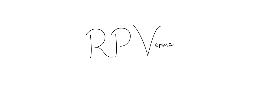 How to make R P Verma name signature. Use Andilay-7BmLP style for creating short signs online. This is the latest handwritten sign. R P Verma signature style 4 images and pictures png