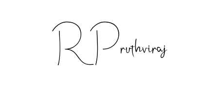 The Andilay-7BmLP typeface gives name R Pruthviraj a refined look. Suitable for certificates, diplomas, and official verification. R Pruthviraj signature style 4 images and pictures png