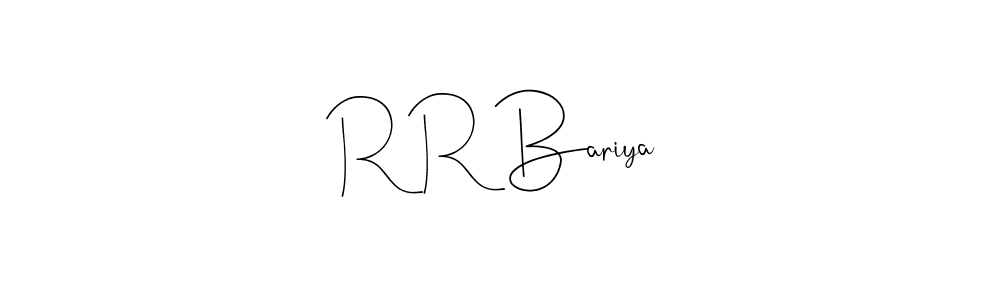 Once you've used our free online signature maker to create your best signature Andilay-7BmLP style, it's time to enjoy all of the benefits that R R Bariya name signing documents. R R Bariya signature style 4 images and pictures png