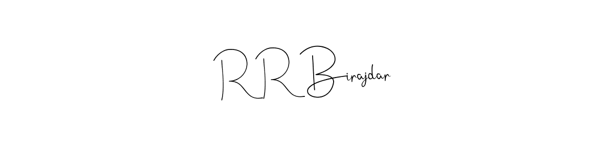 if you are searching for the best signature style for your name R R Birajdar. so please give up your signature search. here we have designed multiple signature styles  using Andilay-7BmLP. R R Birajdar signature style 4 images and pictures png