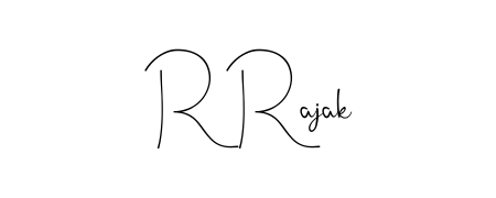 A timeless handwritten aesthetic for R Rajak. The Andilay-7BmLP font gives your signature a handcrafted feel with natural curves. R Rajak signature style 4 images and pictures png