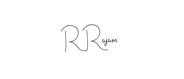 How to make R Rajam signature? Andilay-7BmLP is a professional autograph style. Create handwritten signature for R Rajam name. R Rajam signature style 4 images and pictures png