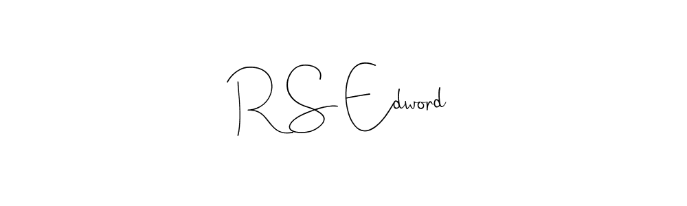 Use a signature maker to create a handwritten signature online. With this signature software, you can design (Andilay-7BmLP) your own signature for name R S Edword. R S Edword signature style 4 images and pictures png