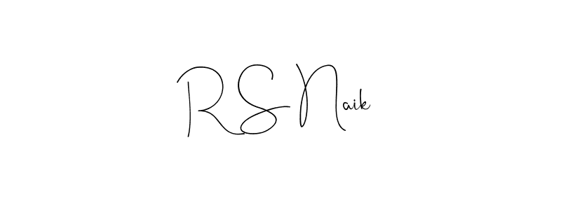 You should practise on your own different ways (Andilay-7BmLP) to write your name (R S Naik) in signature. don't let someone else do it for you. R S Naik signature style 4 images and pictures png