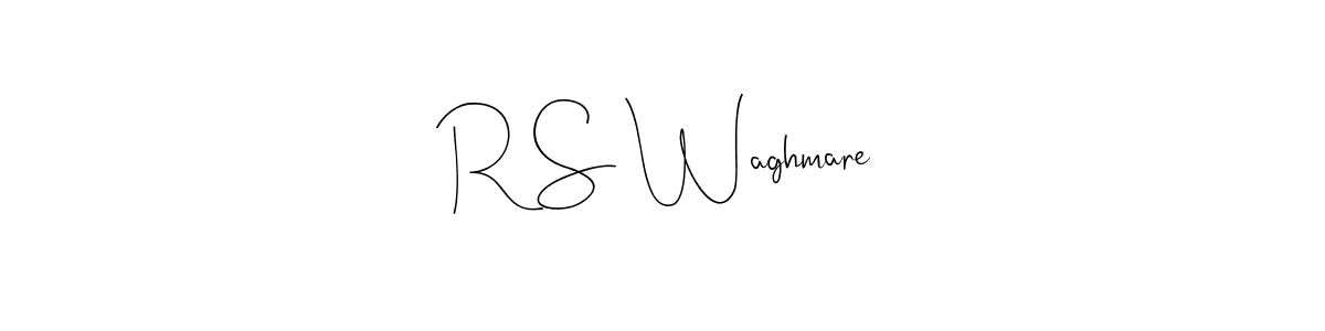 The best way (Andilay-7BmLP) to make a short signature is to pick only two or three words in your name. The name R S Waghmare include a total of six letters. For converting this name. R S Waghmare signature style 4 images and pictures png