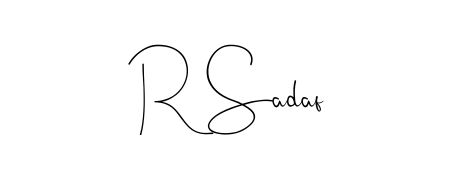 Create your official email sign-off with R Sadaf name in Andilay-7BmLP style. Crisp, clean, and perfectly legible across all screens. R Sadaf signature style 4 images and pictures png