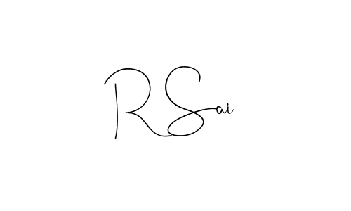 Also You can easily find your signature by using the search form. We will create R Sai name handwritten signature images for you free of cost using Andilay-7BmLP sign style. R Sai signature style 4 images and pictures png