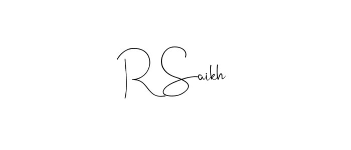 Andilay-7BmLP is a professional signature style that is perfect for those who want to add a touch of class to their signature. It is also a great choice for those who want to make their signature more unique. Get R Saikh name to fancy signature for free. R Saikh signature style 4 images and pictures png