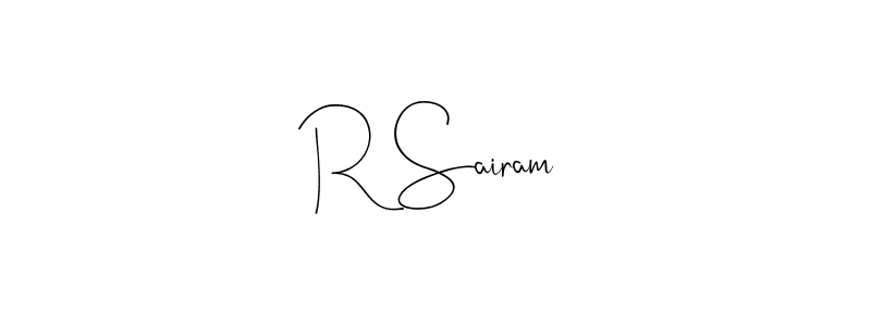 Here are the top 10 professional signature styles for the name R Sairam. These are the best autograph styles you can use for your name. R Sairam signature style 4 images and pictures png