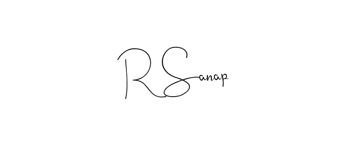 You should practise on your own different ways (Andilay-7BmLP) to write your name (R Sanap) in signature. don't let someone else do it for you. R Sanap signature style 4 images and pictures png
