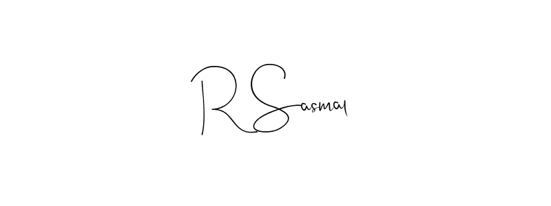 You should practise on your own different ways (Andilay-7BmLP) to write your name (R Sasmal) in signature. don't let someone else do it for you. R Sasmal signature style 4 images and pictures png