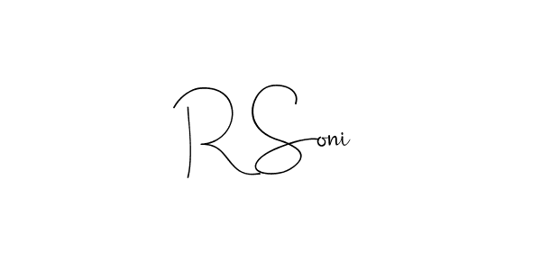 How to Draw R Soni signature style? Andilay-7BmLP is a latest design signature styles for name R Soni. R Soni signature style 4 images and pictures png