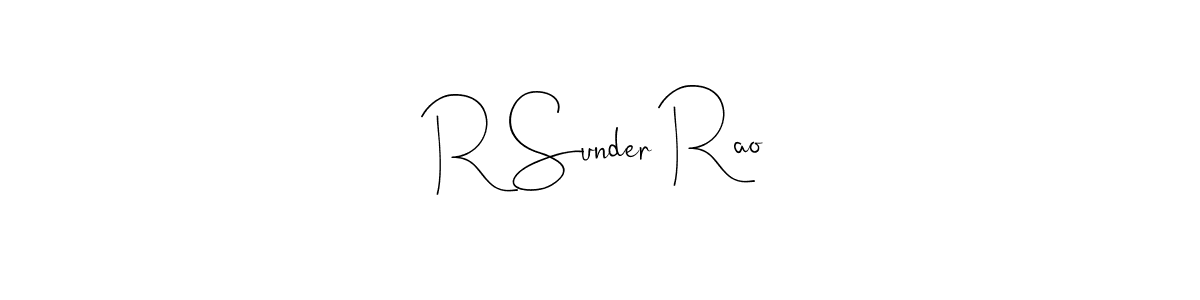This is the best signature style for the R Sunder Rao name. Also you like these signature font (Andilay-7BmLP). Mix name signature. R Sunder Rao signature style 4 images and pictures png