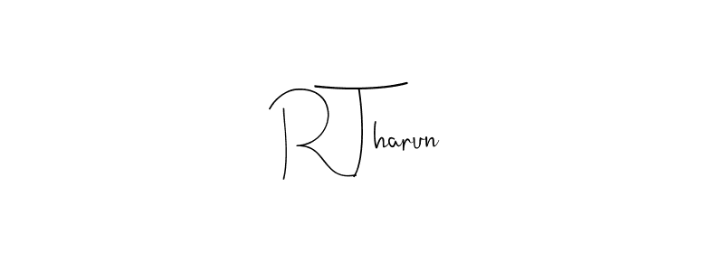 You can use this online signature creator to create a handwritten signature for the name R Tharun. This is the best online autograph maker. R Tharun signature style 4 images and pictures png