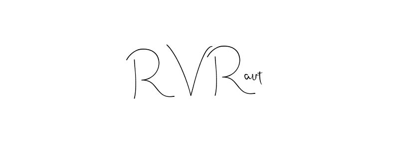 Use a signature maker to create a handwritten signature online. With this signature software, you can design (Andilay-7BmLP) your own signature for name R V Raut. R V Raut signature style 4 images and pictures png