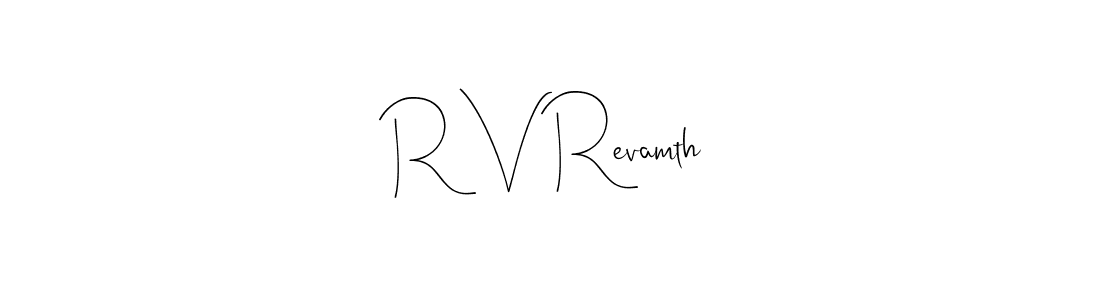 How to make R V Revamth signature? Andilay-7BmLP is a professional autograph style. Create handwritten signature for R V Revamth name. R V Revamth signature style 4 images and pictures png