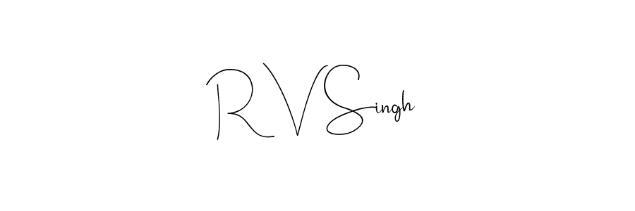 How to make R V Singh signature? Andilay-7BmLP is a professional autograph style. Create handwritten signature for R V Singh name. R V Singh signature style 4 images and pictures png