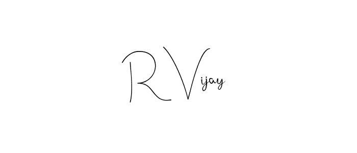 Make a beautiful signature design for name R Vijay. Use this online signature maker to create a handwritten signature for free. R Vijay signature style 4 images and pictures png