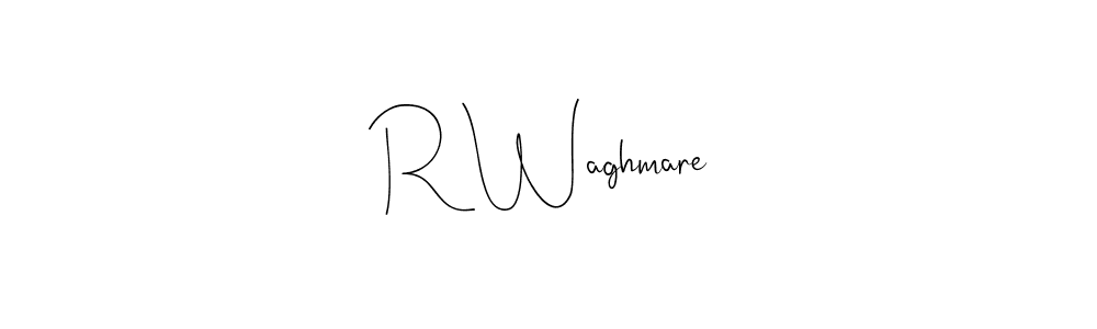 Make a beautiful signature design for name R Waghmare. With this signature (Andilay-7BmLP) style, you can create a handwritten signature for free. R Waghmare signature style 4 images and pictures png