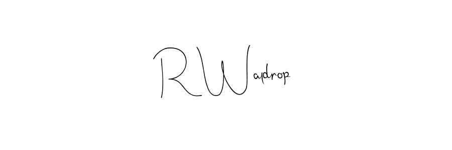 How to Draw R Waldrop signature style? Andilay-7BmLP is a latest design signature styles for name R Waldrop. R Waldrop signature style 4 images and pictures png