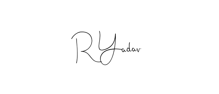 This is the best signature style for the R Yadav name. Also you like these signature font (Andilay-7BmLP). Mix name signature. R Yadav signature style 4 images and pictures png